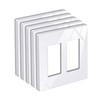 BESTTEN 5 Pack Screwless Decorator Wall Plate, 2 Gang Decorative