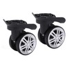 Alomejor Suitcase Wheels, 1 Pair Mute Suitcase Casters with 9