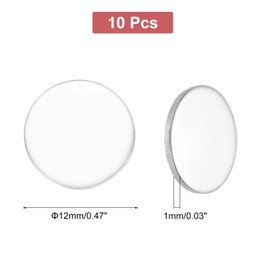 sourcing map 10Pcs Stainless Steel Disc Blank Stamping Tag Engraved Stainless Steel Round Charm Pendant 1mm(T) 12mm/0.47" for Pendant Bracelet Necklace Jewelry Making Earring