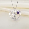 YL Angel Necklace 925 Sterling Silver 12 Birthstone Zirconia Guardian