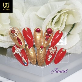 ❣️Red point handmade nail tip❣️ - Long nose pin / ❣️레드포인트 수제네일팁❣️ - 롱코핀