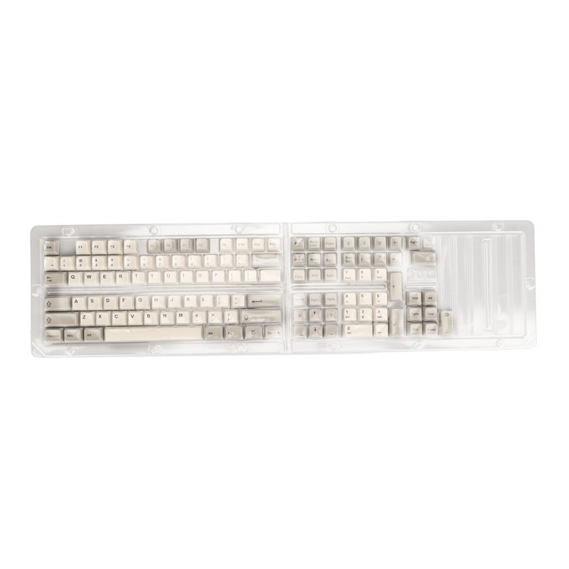 Keyboard Keycaps Retro Grey White 122 Keys PBT Theme Keycap