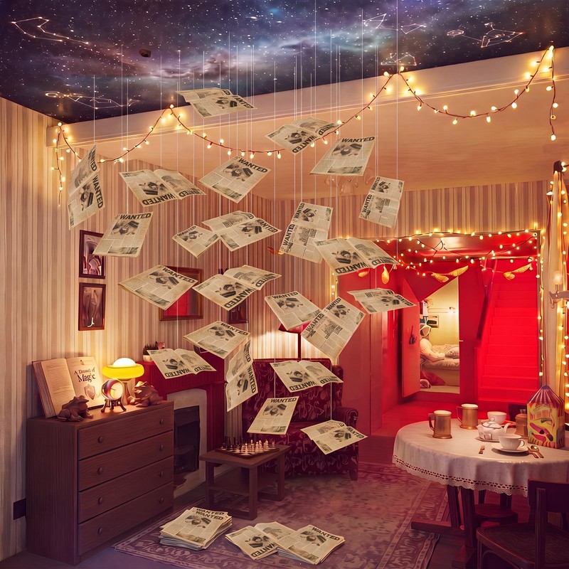20 Pcs Magical Wizard Party Decor Hanging Newspaper Ornaments