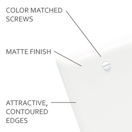 Legrand Pass & Seymour TP262W Trademaster Mid-Size Unbreakable Nylon Wall Plate, 2 Gang, Two Decorator Rocker GFCI Cover, White (1 Count)