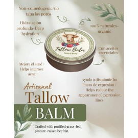 Tallow Balm | Bálsamo Artesanal | Blasamo De Cebo De Res Todo Tipo De Piel Día/noche