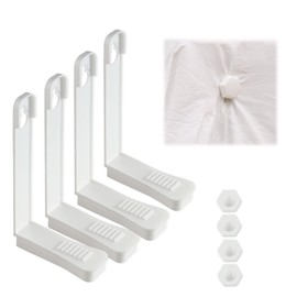 nnOuOnn 4Pcs Bed Sheet Clips, Lock Fitted Sheet Holder Keeping Sheets Firm and Tight, Bedsheet Clip for Mattress Over 6.3inch Thick