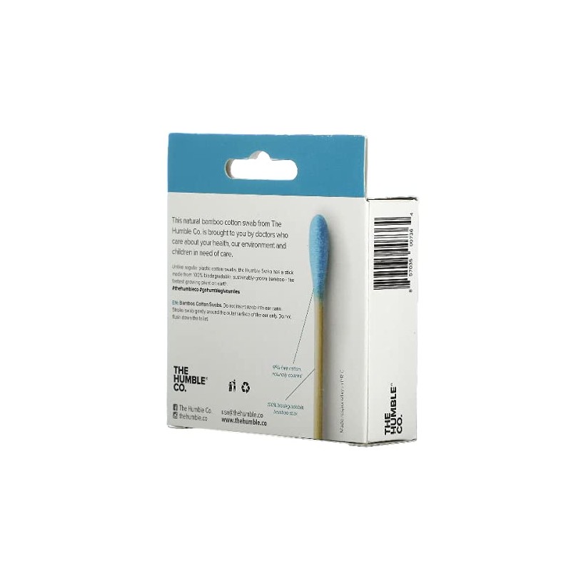 The Humble Co Bamboo Cotton Buds - Blue (100 Pieces)