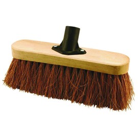 Elliott 25 cm Natural Coconut Fibre FSC Certified Broom Head Replacement with Stiff Bristles – Heavy Duty, Ideal for Indoor use, Homes, Kitchens and Spring Cleaning