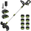 20V Cordless String Trimmer, Two 2.0Ah Battery Powered with Fast