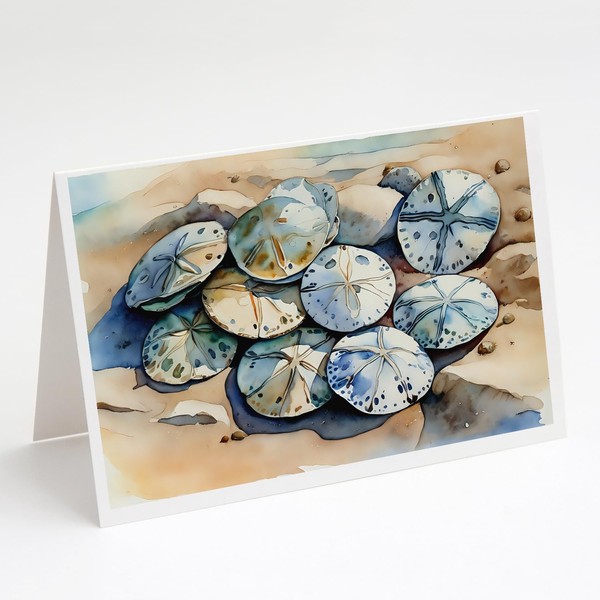 Caroline's Treasures DAC2821GCA7P Sand Dollars Greeting Cards Pack of 8