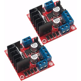 2pcs Audiophan L298N Motor Drive Controller Board DC Dual H Bridge Robot Stepper Motor Control Module for Smart Car Power Supply