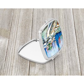 Caroline's Treasures JMK1241SCM Day break Sailboats Compact Mirror Decorative Travel Makeup Mirror for Women Girls Gifts Pocket Makeup Mirror Folding Handheld