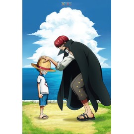 One Piece - Anime TV Show Poster (Shanks & Monkey D. Luffy) (Size: 24" x 36")