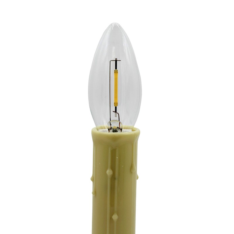Creative Hobbies LED Replacement Light Bulbs for Electric Candle Lamps,