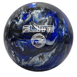 ELITE Star Polyester Bowling Ball - Customizable with Basic Drilling & Engraving Options - Great for Spare Shooting, League, Straight Bowlers - Beginner Entry Level (Blue/Black/Silver Pearl, 6 lbs)