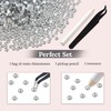8000PCS 4mm Resin Rhinestones for Bedazzling, Clear Bulk Flatback Bedazzled