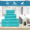 Superior 6-Piece Cotton Assorted Towel Set, Includes 2 Face/Washcloths, 2