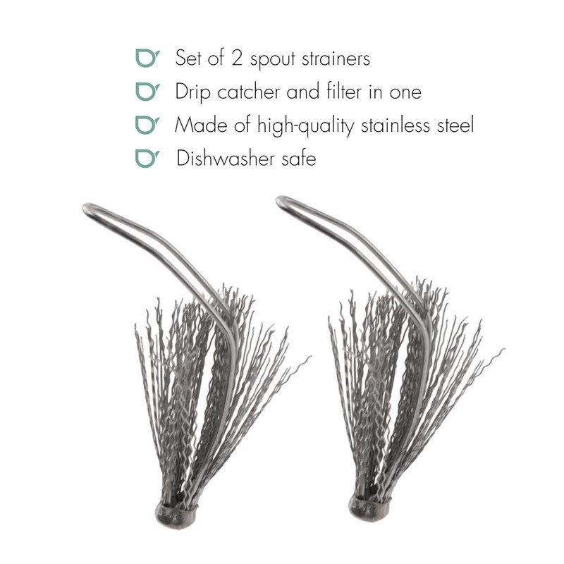 Bredemeijer 2-Piece Drop-Catcher, Stainless Steel, Silver, 2.5 x 3 x