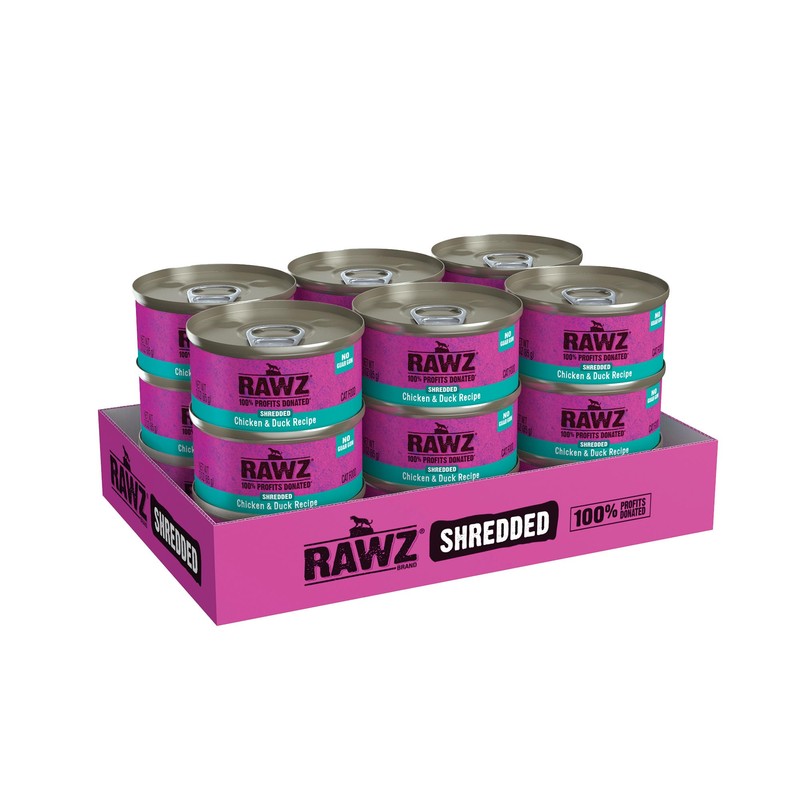 Rawz Natural Premium Shredded Canned Cat Wet Food - Grain