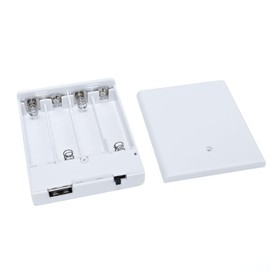 SYLHOME 5V USB LED Neon Light Sign Battery Pack Portable Power Supply Converts Plug-in Neon Lights to 4AA Battery-Operated Battery Compartment Box (No Battery Included)