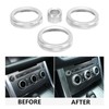 4Pcs A/C Knob Ring Trim Volume Adjuster Decor Fit for