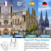 Travel Adaptor USA, 2 Pieces Travel Adapter USA to Europe,