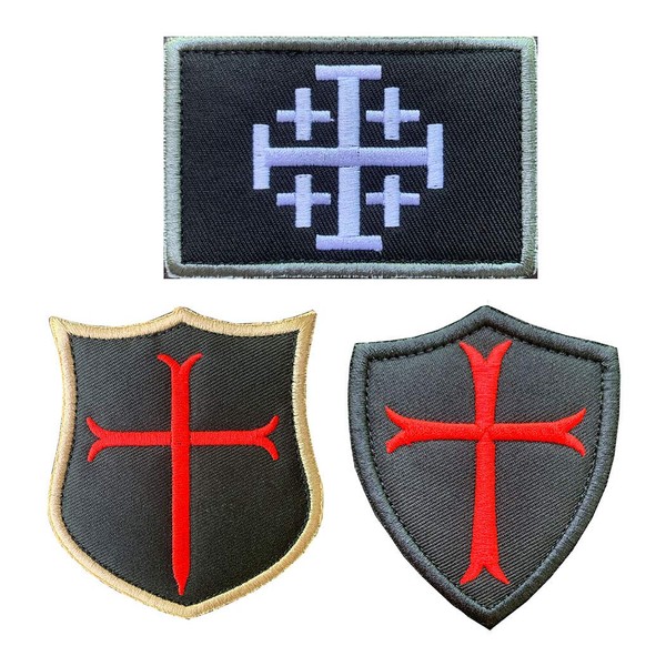 Antrix 3 Pieces Jerusalem Cross Crusader Order Holy Sepulchre Crusader