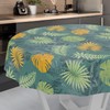 ANRO Oilcloth Tablecloth Washable Wax Tablecloth Garden Tablecloth Round Oval