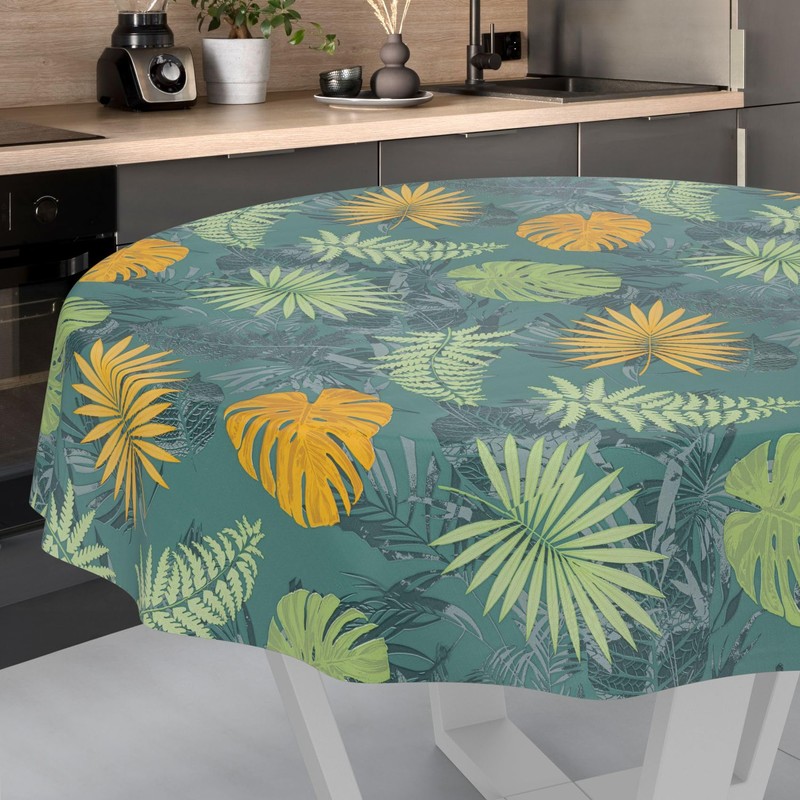 ANRO Oilcloth Tablecloth Washable Wax Tablecloth Garden Tablecloth Round Oval