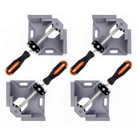 WYQYQ 4pcs Corner Clamp - Right Angle 90 Degree Wood Clamps For Woodworking, With Adjustable Swing Jaw Aluminum Alloy Frame, For Welding, DIY Woodworking