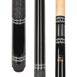 ASKA L9 Billiard Pool Cue, 58" Hard Rock Canadian Maple, Irish Linen Wrap, 13mm Hard Le Pro Tip (Black, 20-Ounce)