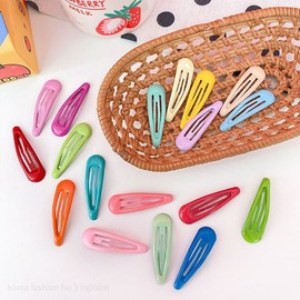 Color Petite Claw Clip Snap Pin Bangs Hair Pin / Matte Simple Color Clip Snap Hair / 컬러 쁘띠 집게핀 똑딱삔 앞머리 헤어핀/무광 심플 컬러 클립 똑딱이 헤어
