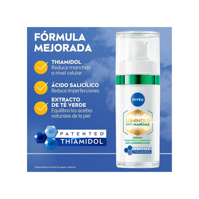 Serum Nivea Luminous 630 anti manchas tratamiento avanzado anti imperfecciones