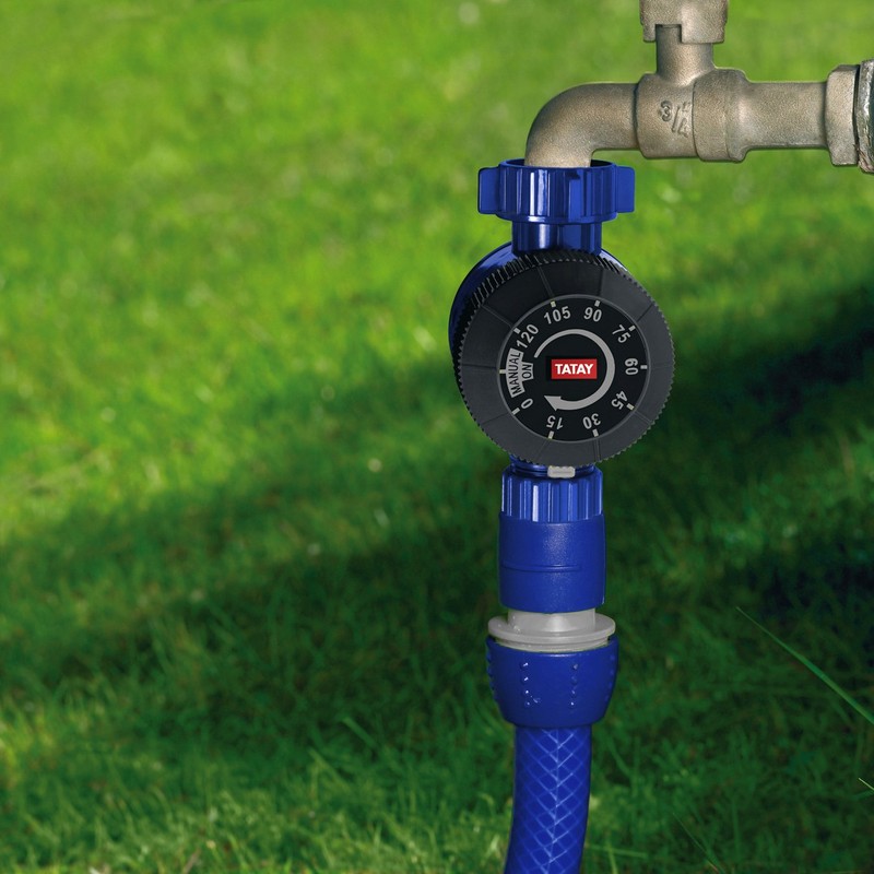 TATAY Manual water timer, with tap connector, and 1-120 minute