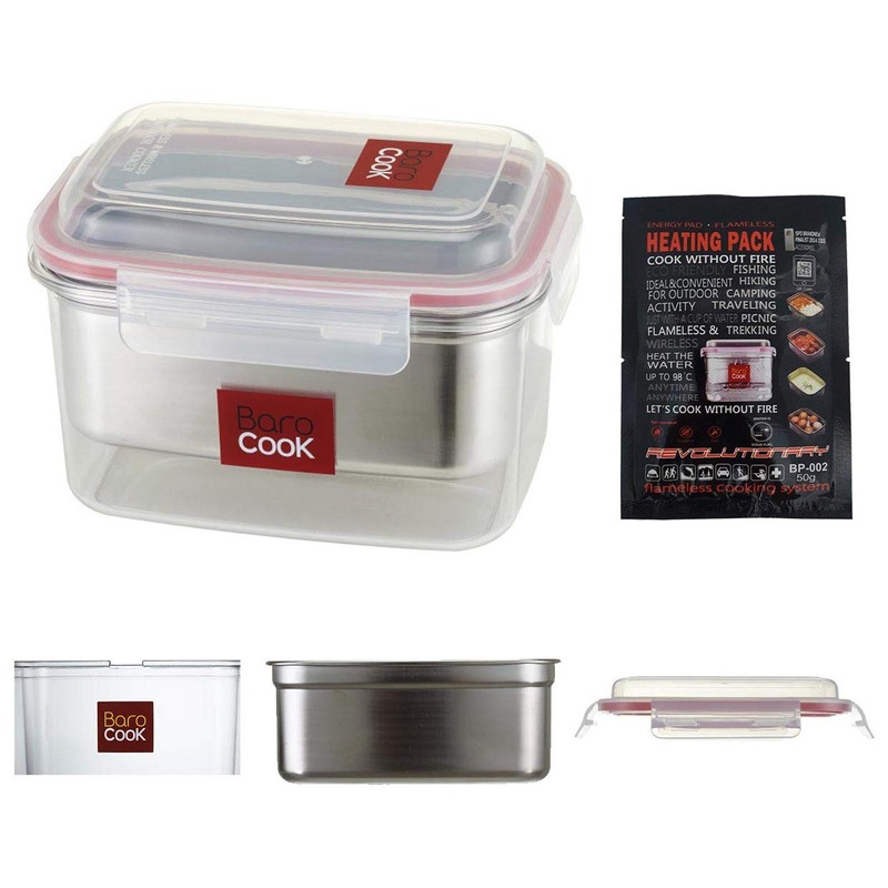 Barocook Rectangular Flameless Cookware System, 28-Ounce, Ideal Christmas, Birthday