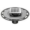 Fibetter 4 Inch Square Shower Drain Brushed with PVC Bonding