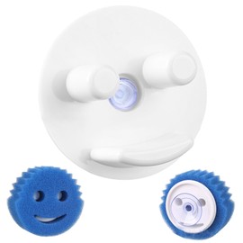 Bustlwor Saugnapf Smiley Saugschwamm-Organizer, Aufbewahren von Smiley-Schwämmen, Schwammhalter,Waschbecken für Spüle in Küche/Badezimmer