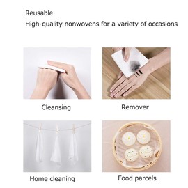 FUSHANG 50/100 Unids Desechable Toalla Facial, Fibra de Algodón Limpiador Facial Desmaquillador Algodón (200PCS/2PACK)