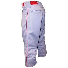 Alleson Athletic Youth Baseball Pants- Grey/Dark Green Piping; Small