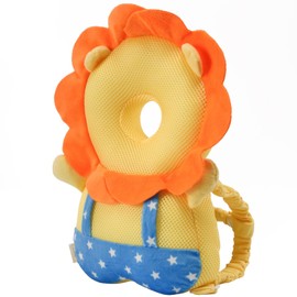 HGTC Baby Head Protector Backpack -Soft & Lightweight Pads - Prevents Bebes Backward Fall Lion Plush Stuffed