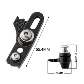 Fesatccoz 1 Pairs V Bike Brake Pads, 55. 4mm V Brake Blocks, Aluminum Alloy Rubber Carbon Rims Interchangeable Brake Blocks Accessories Quiet No Skid for Road Bikes Mountain Bikes