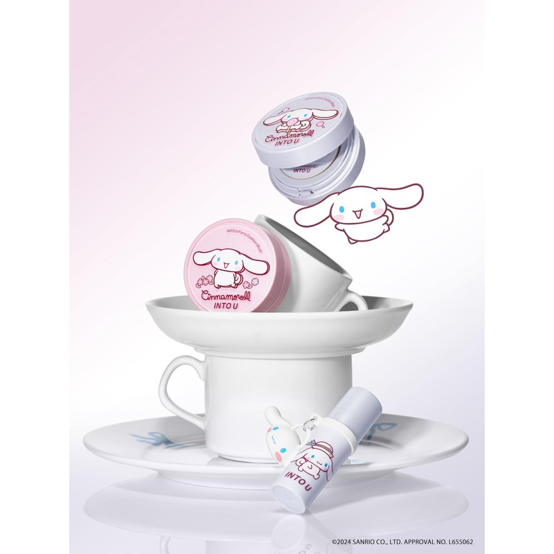 INTO U x "Cinnamorol" and "Pompompurin" Collaboration] Furry Cushion Blush
