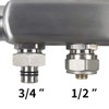 WiseWater (10 Pack) 3/4"Radiant/PEX Manifold Connector/Adaptor/Tubing Nuts for All Loops