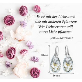 Hanging Silver Earrings 925 Silver with Zirconia - Jewellery for Women and Girls - Drop Earrings Ideal for Gifts for Women Hanging Women's Earrings, Silver, Crystal