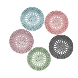 Kisskin Hair Catcher and Drain Protector for Sink, Bath Tub, Shower, Laundry & Kitchen Thermo Plastic for Longer Life 5 Pack Easy to Use Great Colors