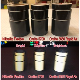 Oralite 1" BLACK Engineer Grade Reflective Tape - 3 Types - Bright, Brighter, Brightest - Black Nikkalite Engineer - 1 x 25 Roll