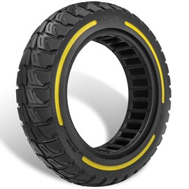 GLDYTIMES 9.5x2.50 Scooter Tire Fit for NIU KQi3 Pro Max Sport Scooter, 9.5x2.5-6.1 Off-road Tubeless Wheel, 9.5" Front Rear Tire, Puncture-Free, Hassle-Free Maintenance, Shockproof (Yellow 1Pc)