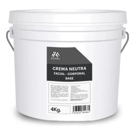 Crema Base Neutra Facial y Corporal Sin Aroma 4 kg Uso Profesional