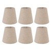 Small Lamp Shades,6Pcs Clip On Lamp Shade,Drum Linen Fabric Small