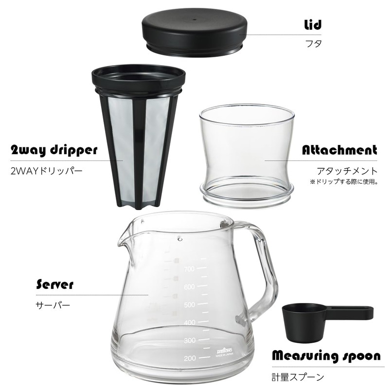 Akebono Sangyo Coffee Server Stron 500 2-Way Dripper Set, For